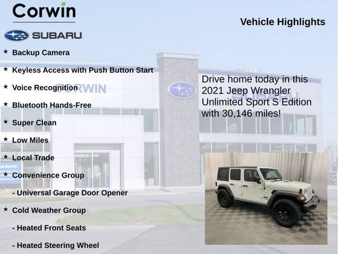 Used 2021 Jeep Wrangler Unlimited Sport AWD/4WD image 6