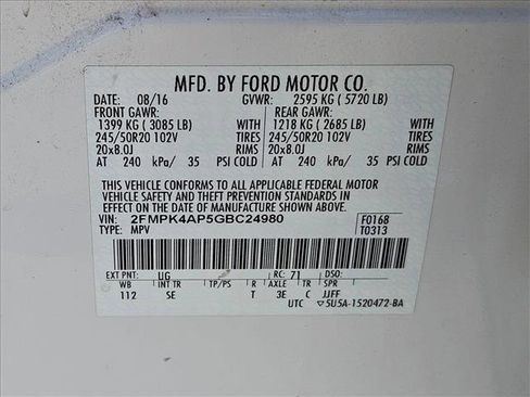 Used 2016 Ford Edge Sport w/ Technology Package image 23