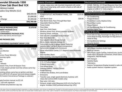 Used 2020 Chevrolet Silverado 1500 Custom w/ Custom Value Package AWD/4WD image 3