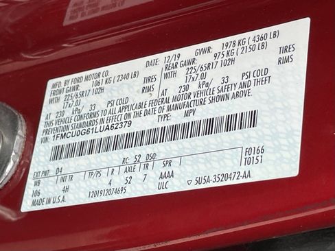 Used 2020 Ford Escape SE image 34