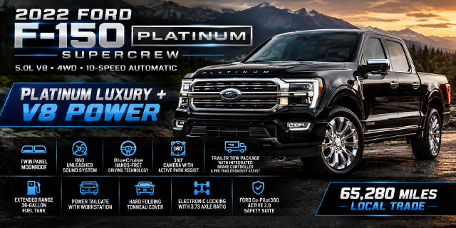 Used 2022 Ford F150 Platinum w/ Equipment Group 701A High AWD/4WD image 3