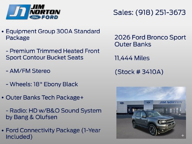 Used 2026 Ford Bronco Sport Outer Banks w/ Outer Banks Tech Package+ AWD/4WD image 11