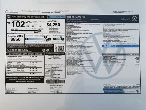 New 2026 Volkswagen ID.4 Pro image 3