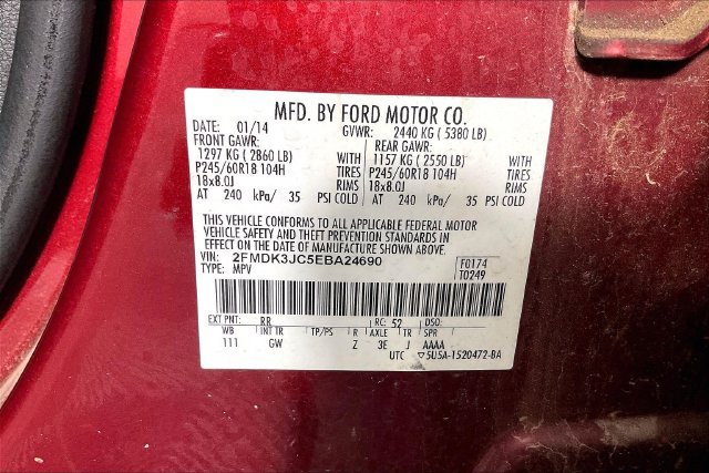 Used 2014 Ford Edge SEL w/ Equipment Group 205A FWD image 2