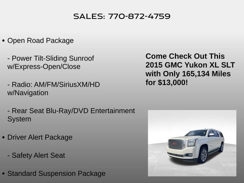 Used 2015 GMC Yukon XL SLT w/ Open Road Package image 20