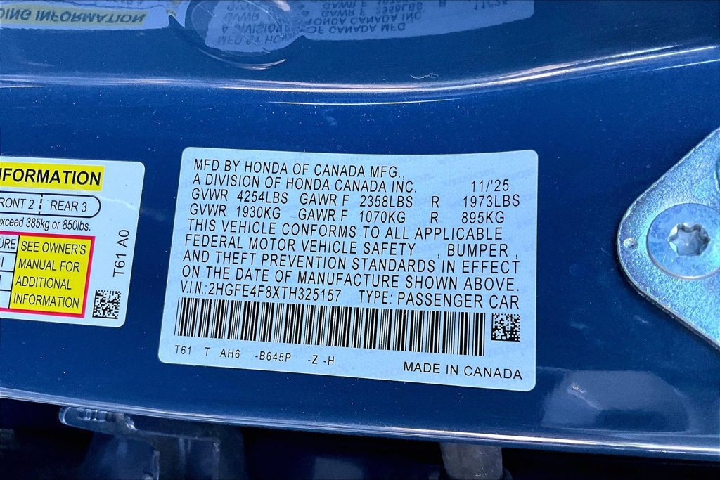Certified 2026 Honda Civic Sport image 14