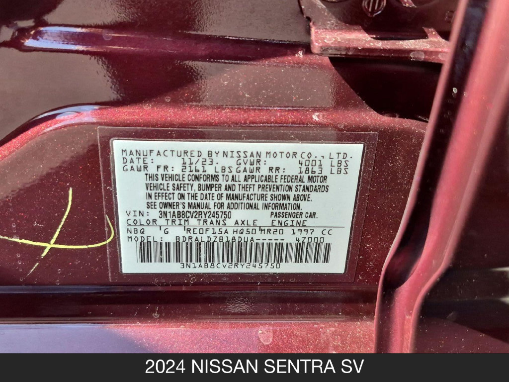 Certified 2024 Nissan Sentra SV FWD image 24