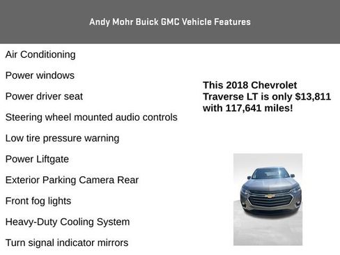 Used 2018 Chevrolet Traverse LT w/ LPO, Cargo Package AWD/4WD image 8