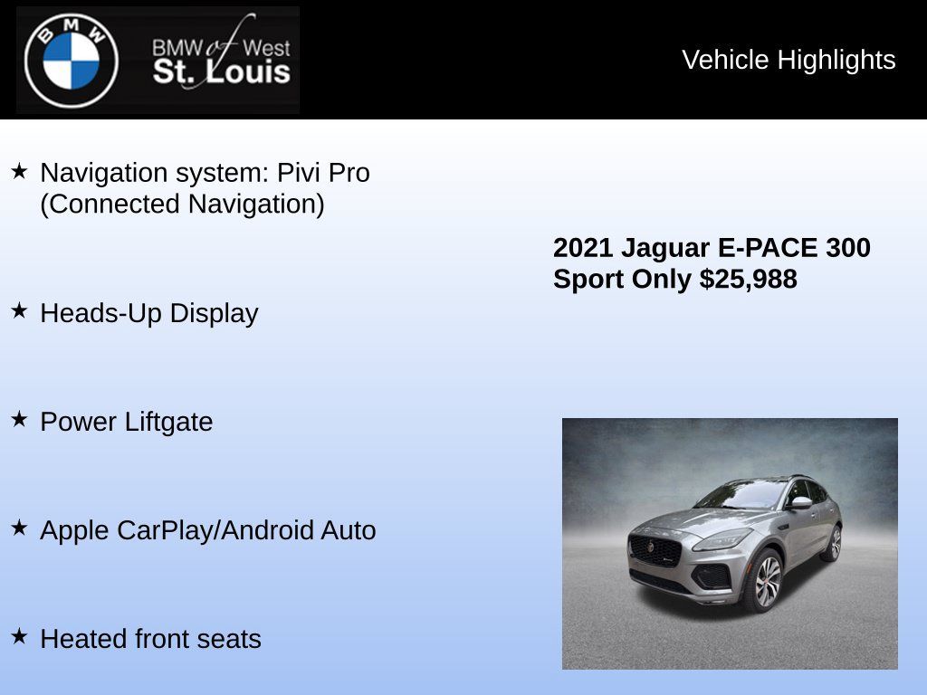 Used 2021 Jaguar E-PACE 300 Sport AWD/4WD image 7