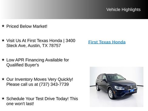Used 2019 Volkswagen Tiguan S w/ Driver Assistance Package FWD image 9