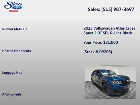 Used 2023 Volkswagen Atlas Cross Sport SEL R-Line AWD/4WD image 9