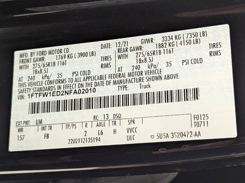 Used 2022 Ford F150 XLT w/ Equipment Group 302A High image 18