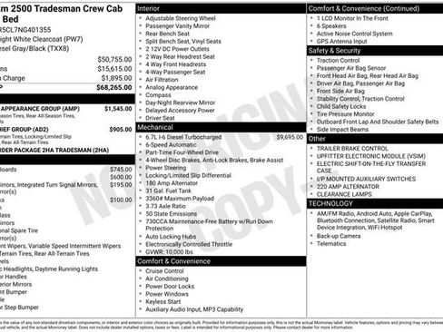 Used 2022 RAM 2500 Tradesman w/ Chrome Appearance Group image 48