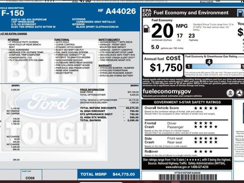 Certified 2022 Ford F150 XL w/ STX Appearance Package AWD/4WD image 4