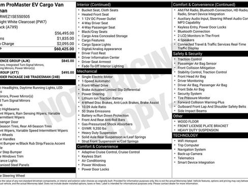 Used 2025 RAM ProMaster 3500 w/ Convenience Group FWD image 17