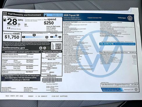 New 2026 Volkswagen Tiguan SE image 19