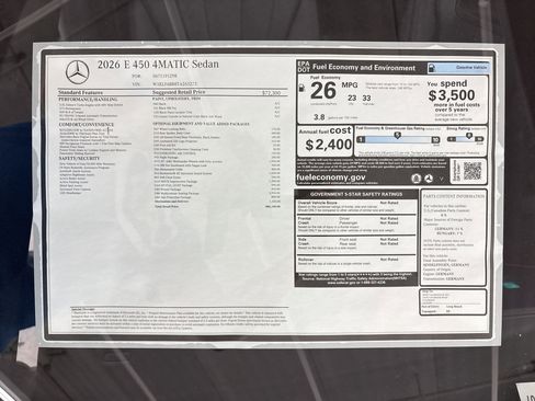 New 2026 Mercedes-Benz E 450 4MATIC Sedan image 31