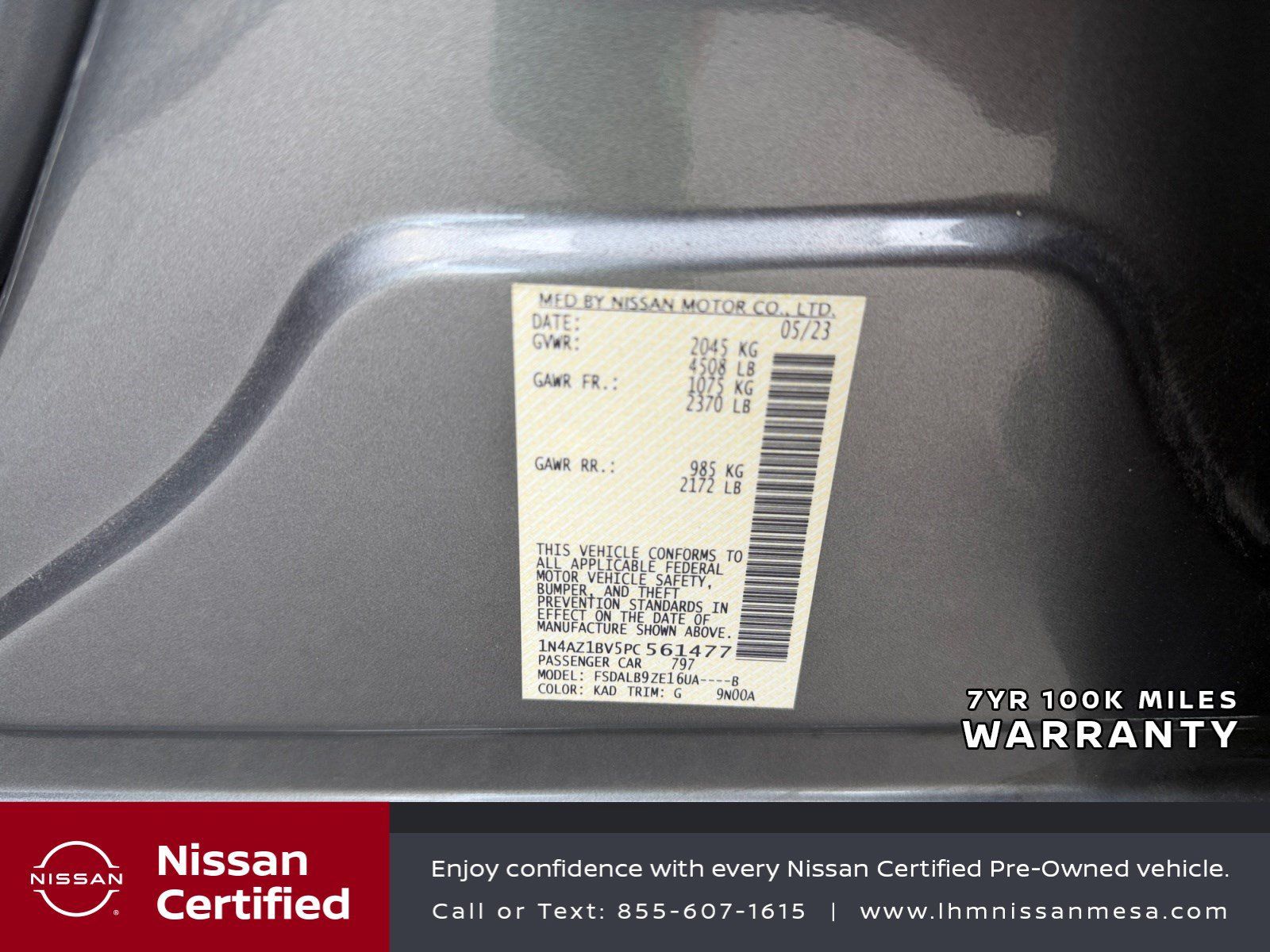 Certified 2023 Nissan Leaf S FWD image 32