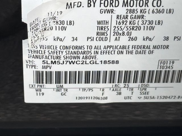 Used 2020 Lincoln Aviator Reserve w/ Elements Package Plus RWD image 32