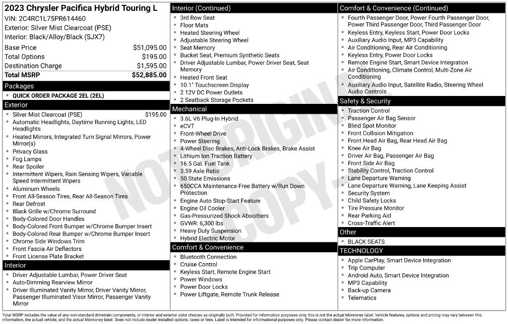 Used 2023 Chrysler Pacifica Touring-L FWD image 6