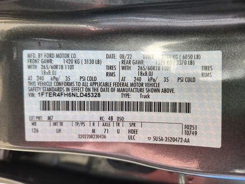 Certified 2022 Ford Ranger XLT w/ Equipment Group 301A Mid image 26