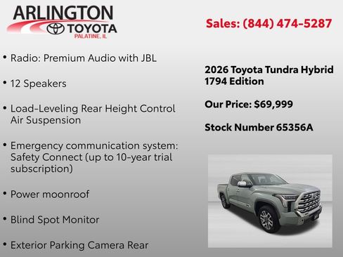 Used 2026 Toyota Tundra 1794 Edition AWD/4WD image 4
