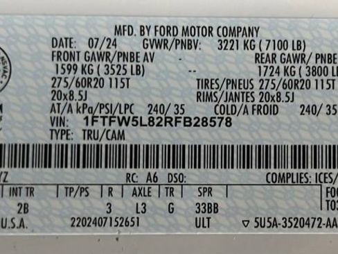Used 2024 Ford F150 Lariat w/ Bed Utility Package AWD/4WD image 54