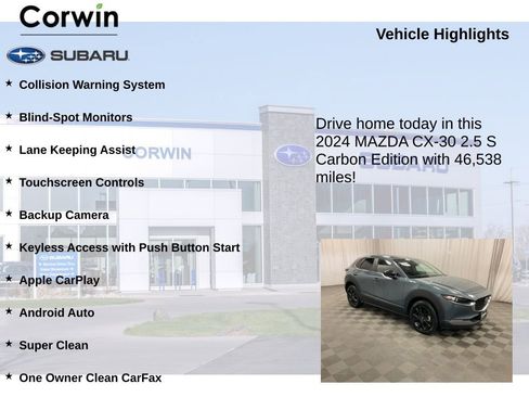 Used 2024 MAZDA CX-30 AWD 2.5 S w/ Preferred Package image 6
