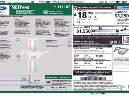 Used 2022 Ford Mustang GT Premium w/ Equipment Group 401A RWD image 2
