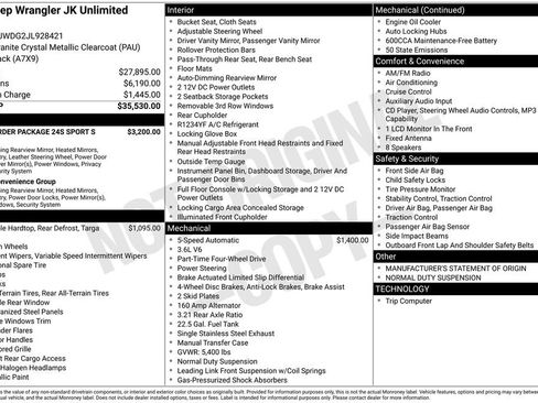 Used 2018 Jeep Wrangler Unlimited Sport S image 45