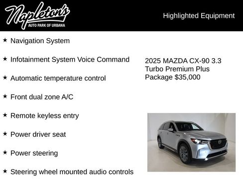 Used 2025 MAZDA CX-90 3.3 Turbo w/ Premium Plus Pkg AWD/4WD image 15
