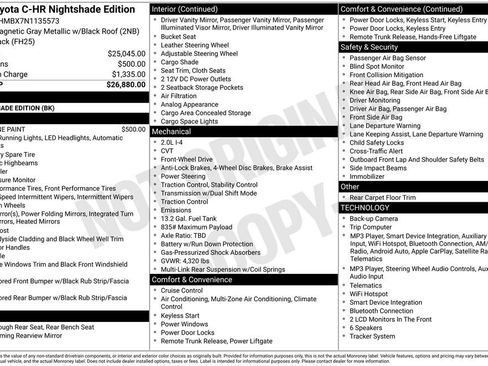 Used 2022 Toyota C-HR Nightshade FWD image 2