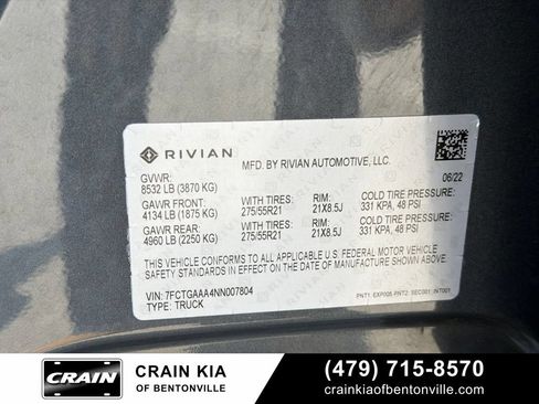 Used 2022 Rivian R1T Adventure AWD/4WD image 17