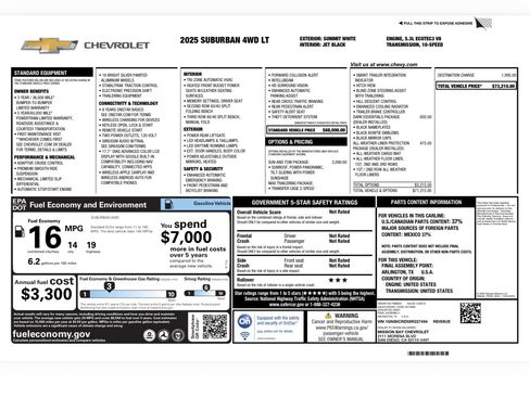 Used 2025 Chevrolet Suburban LT w/ Sun And Tow Package image 15
