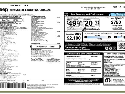 Used 2024 Jeep Wrangler Unlimited Sahara w/ Technology Group image 20