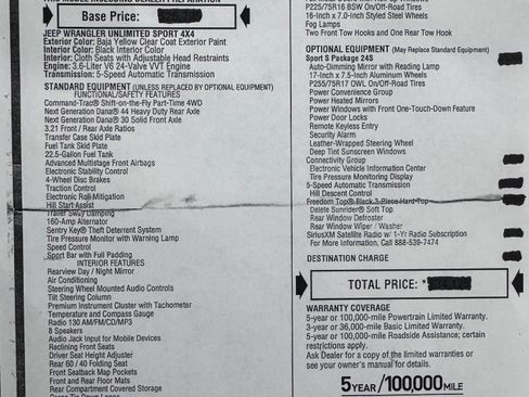 Used 2015 Jeep Wrangler Unlimited Sport w/ Quick Order Package 24S image 17