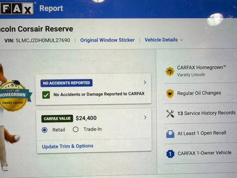 Used 2021 Lincoln Corsair Reserve w/ Equipment Group 201A AWD/4WD image 2