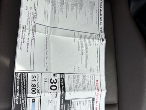 Used 2024 Audi A3 2.0T Premium w/ Convenience Package AWD/4WD image 10