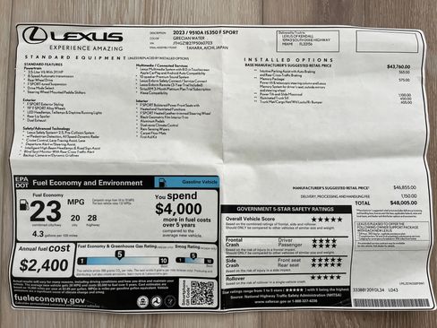 Used 2023 Lexus IS 350 F Sport image 24