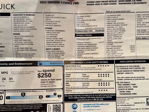 Used 2022 Buick Envision Essence w/ Technology Package II image 15