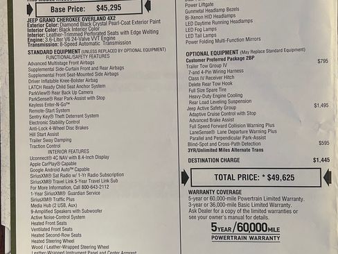 Used 2018 Jeep Grand Cherokee Overland RWD image 12
