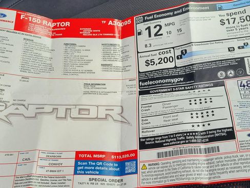 Used 2026 Ford F150 Raptor R w/ Equipment Group 803A Raptor R AWD/4WD image 18