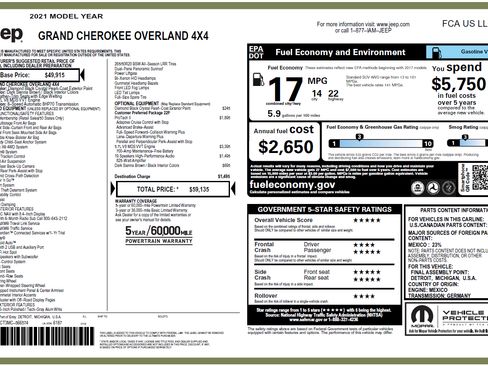 Used 2021 Jeep Grand Cherokee Overland image 4