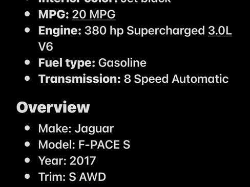 Used 2017 Jaguar F-PACE S image 19