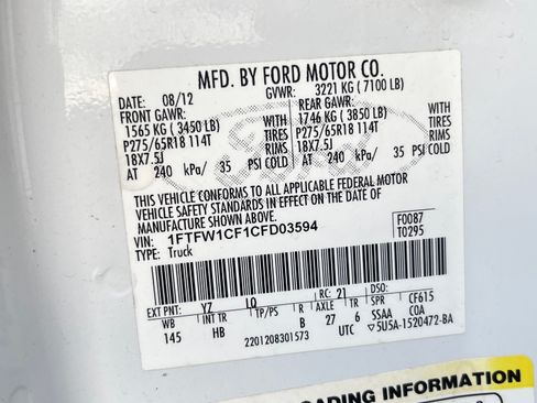 Used 2012 Ford F150 Lariat w/ Lariat Plus Pkg RWD image 17