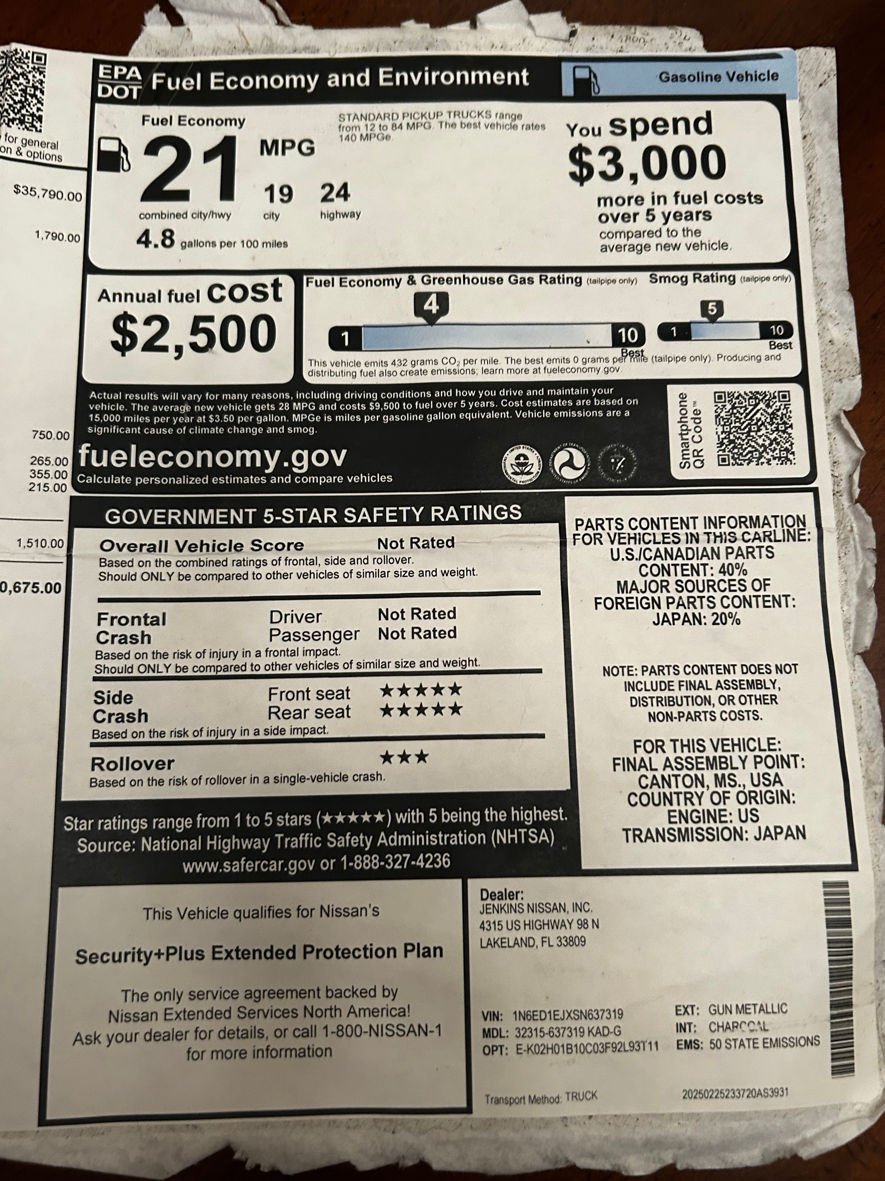 Used 2025 Nissan Frontier SV w/ SV Convenience Package RWD image 17