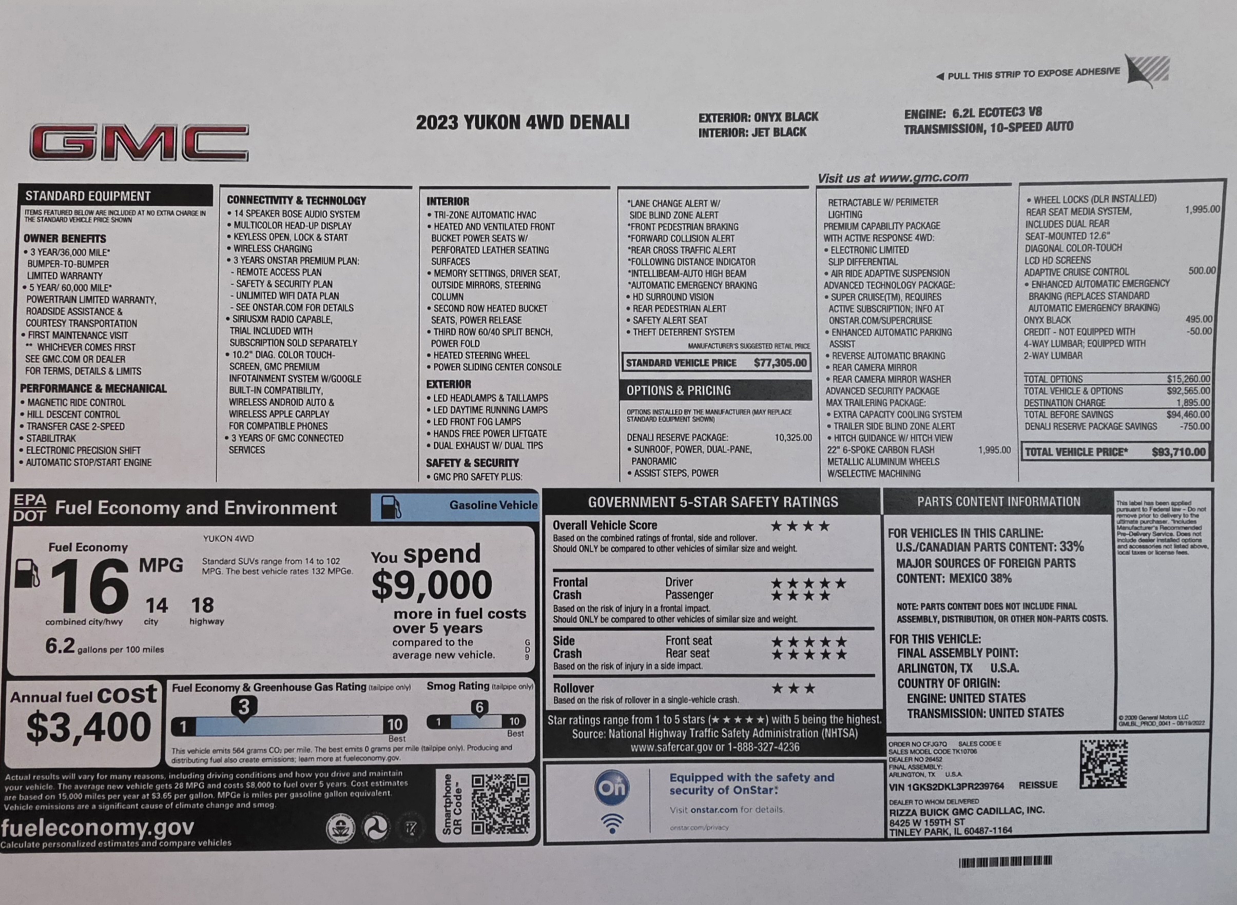 Used 2023 GMC Yukon Denali w/ Denali Reserve Package AWD/4WD image 26