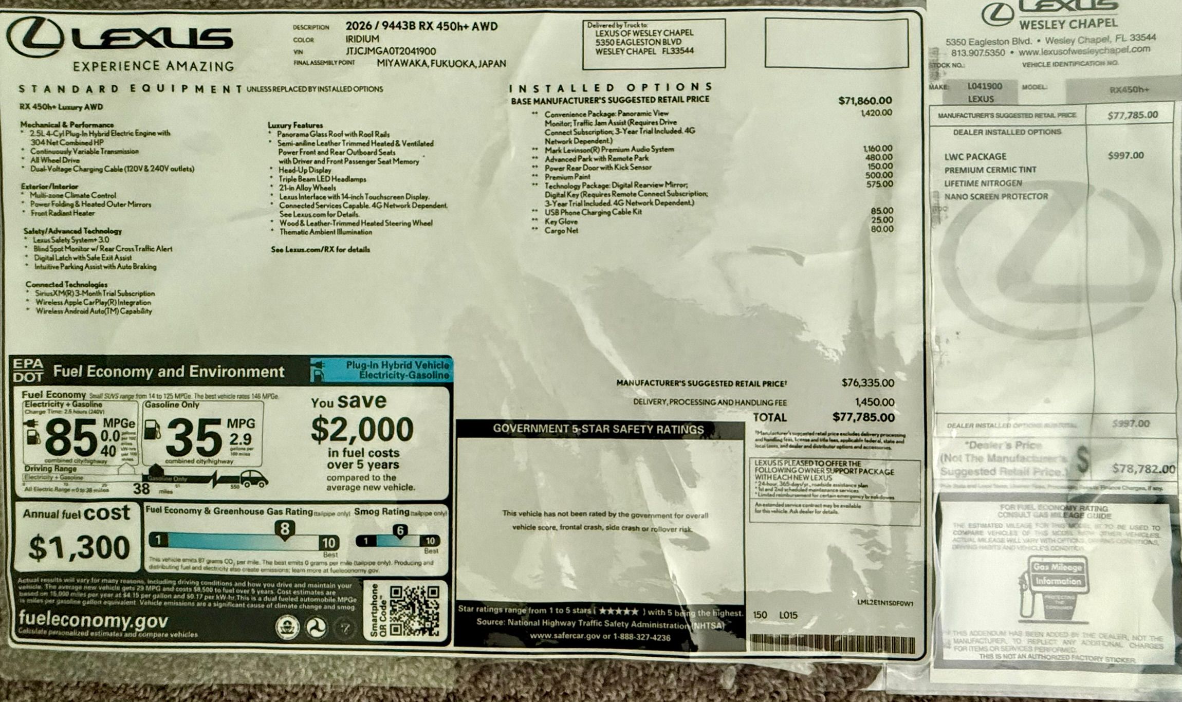 Used 2026 Lexus RX 450h AWD w/ Convenience Package image 27