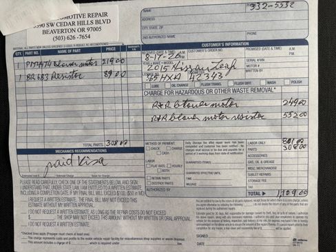 Used 2015 Nissan Leaf S w/ Charge Package FWD image 9