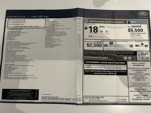 Used 2019 Land Rover Discovery HSE image 15